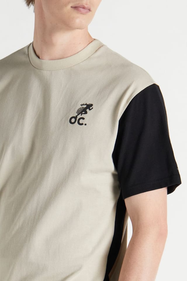 Original Creator Original Creator Men's Colour Block T-shirt in Beige - 3
