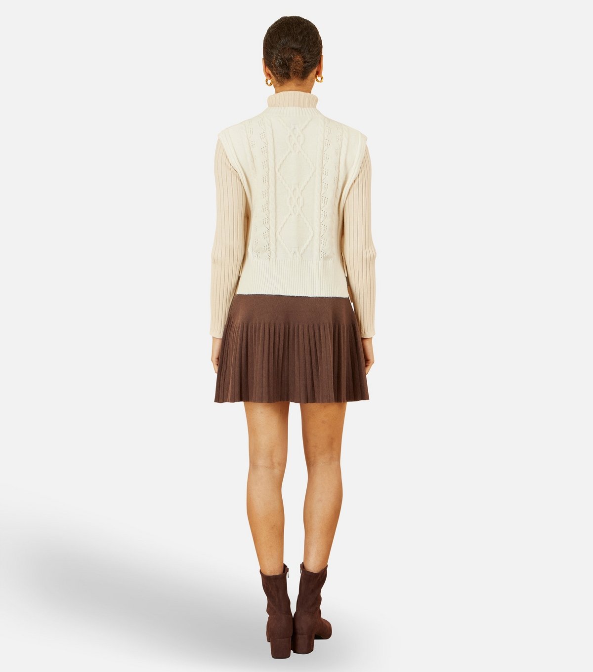 Yumi Women's Brown Knitted Skirt Yumi New Look - 3