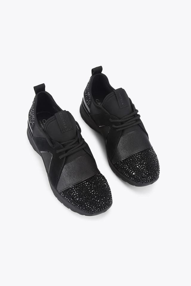 Carvela Carvela Women's 'Tempo Elastic' Trainers in Black - 2