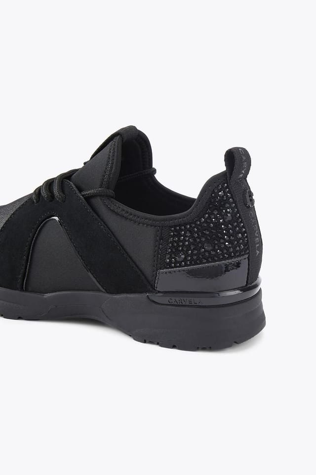 Carvela Carvela Women's 'Tempo Elastic' Trainers in Black - 3
