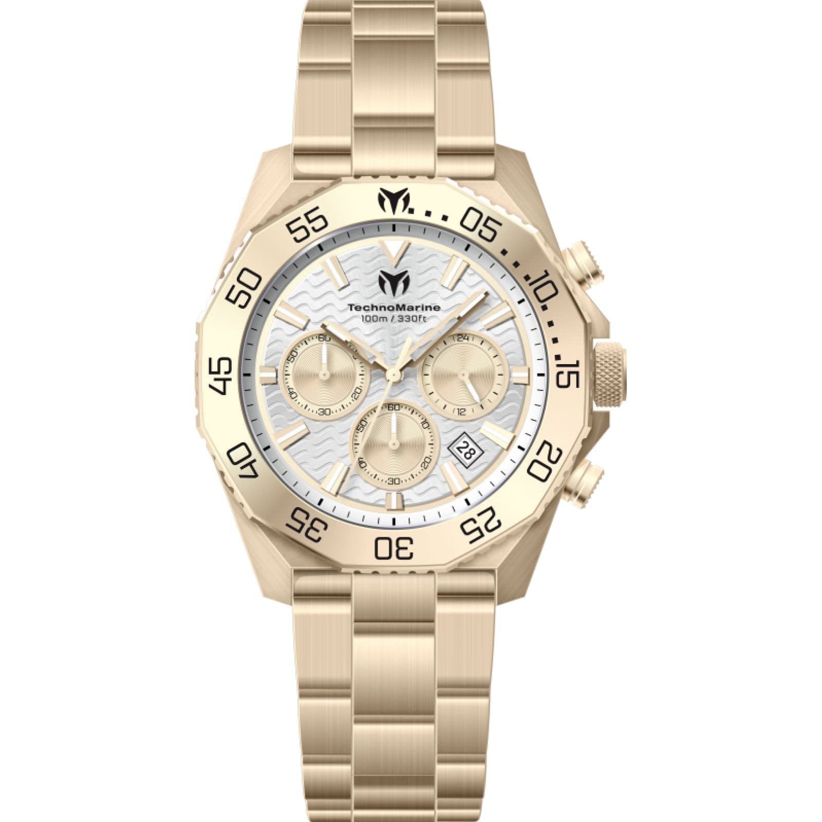 TechnoMarine TechnoMarine Men's TM-225083 Mara Vivo 44mm Quartz Watch in Gold