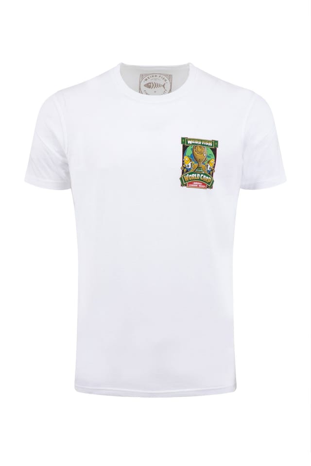 Weird Fish Weird Fish Men's The World Carp 26 Artist T-Shirt in White - 2