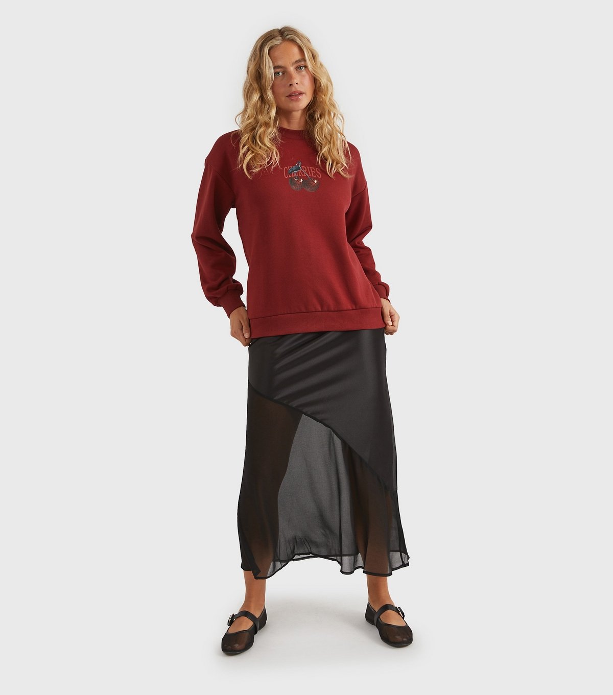 Custard Women's Clothing Red Leopard Cherry Logo Print Sweatshirt Custard New Look - 3