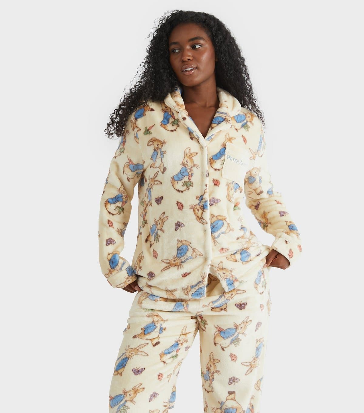 Skinnydip Women's White Peter Rabbit Fleece Pyjama Set Skinnydip New Look