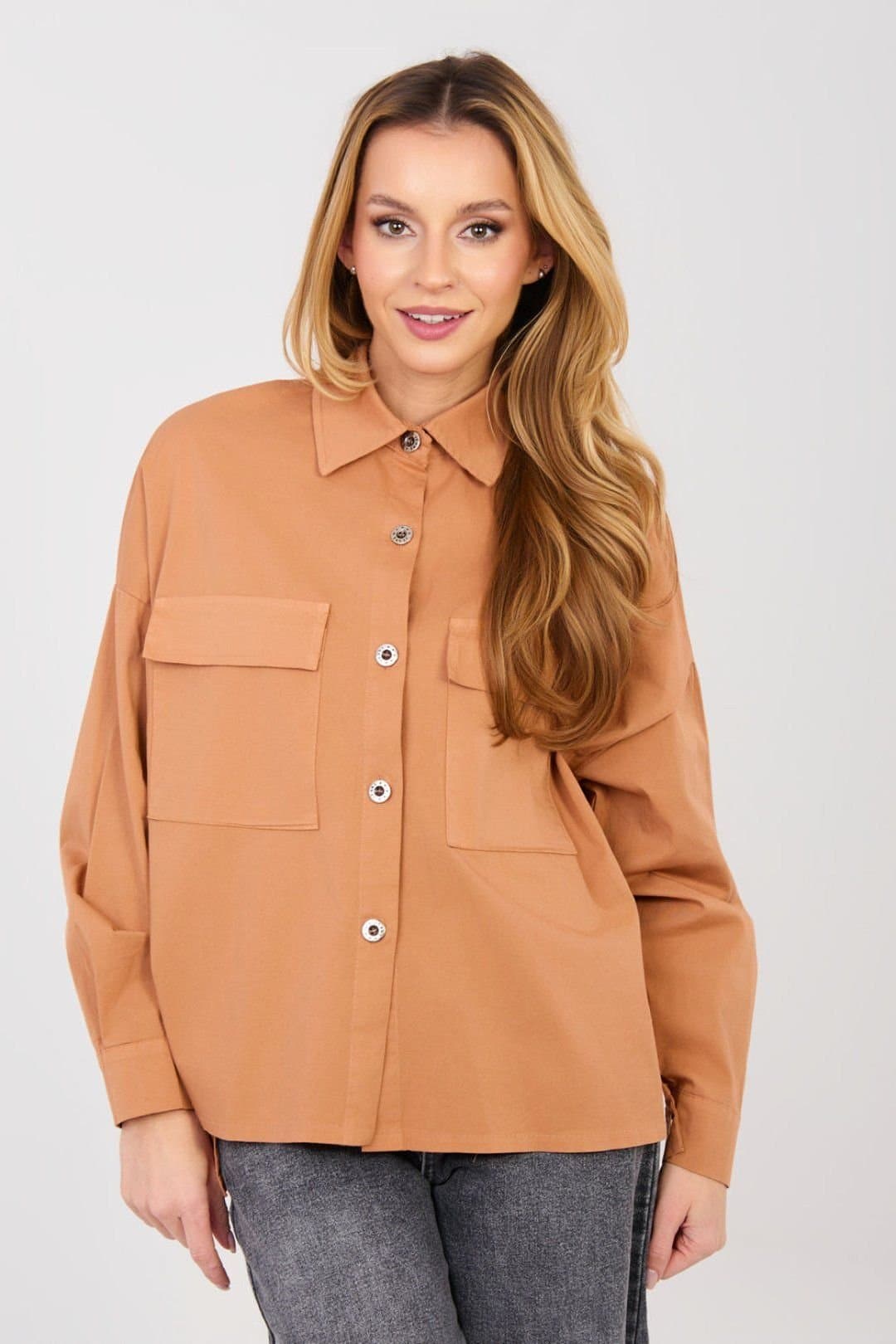 Love Lace Love Lace Orange Cotton/Elastane Long Sleeve Shirt