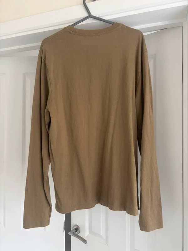 ASOS khaki mens long sleeve t shirt