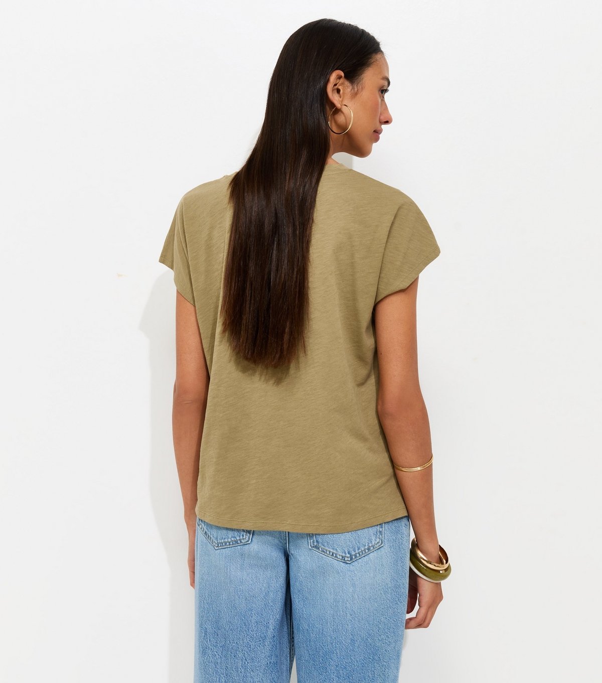 New Look Women's Green Grown On Sleeve T-Shirt New Look - 4