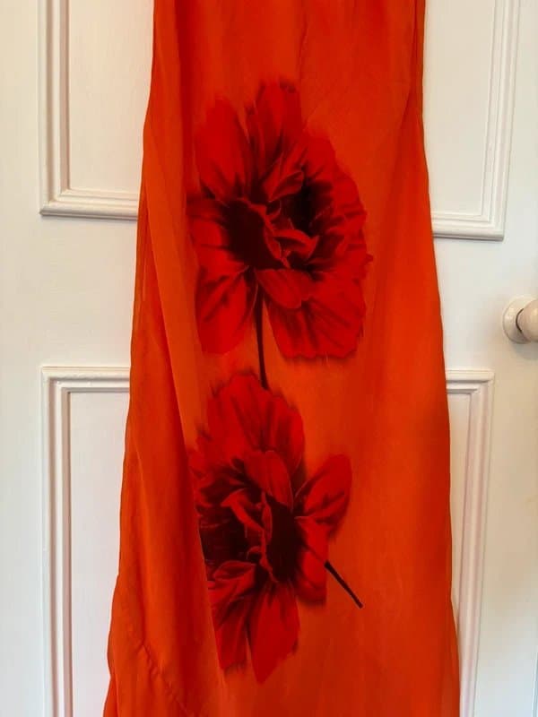 ASOS Design ASOS Design orange midi dress with floral print