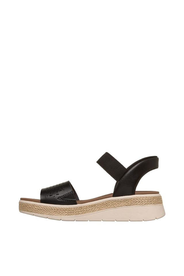 Skechers Skechers Women's BOBS SUN RAY Slip-Ins Perforated Duraleather Sandal Black - 2