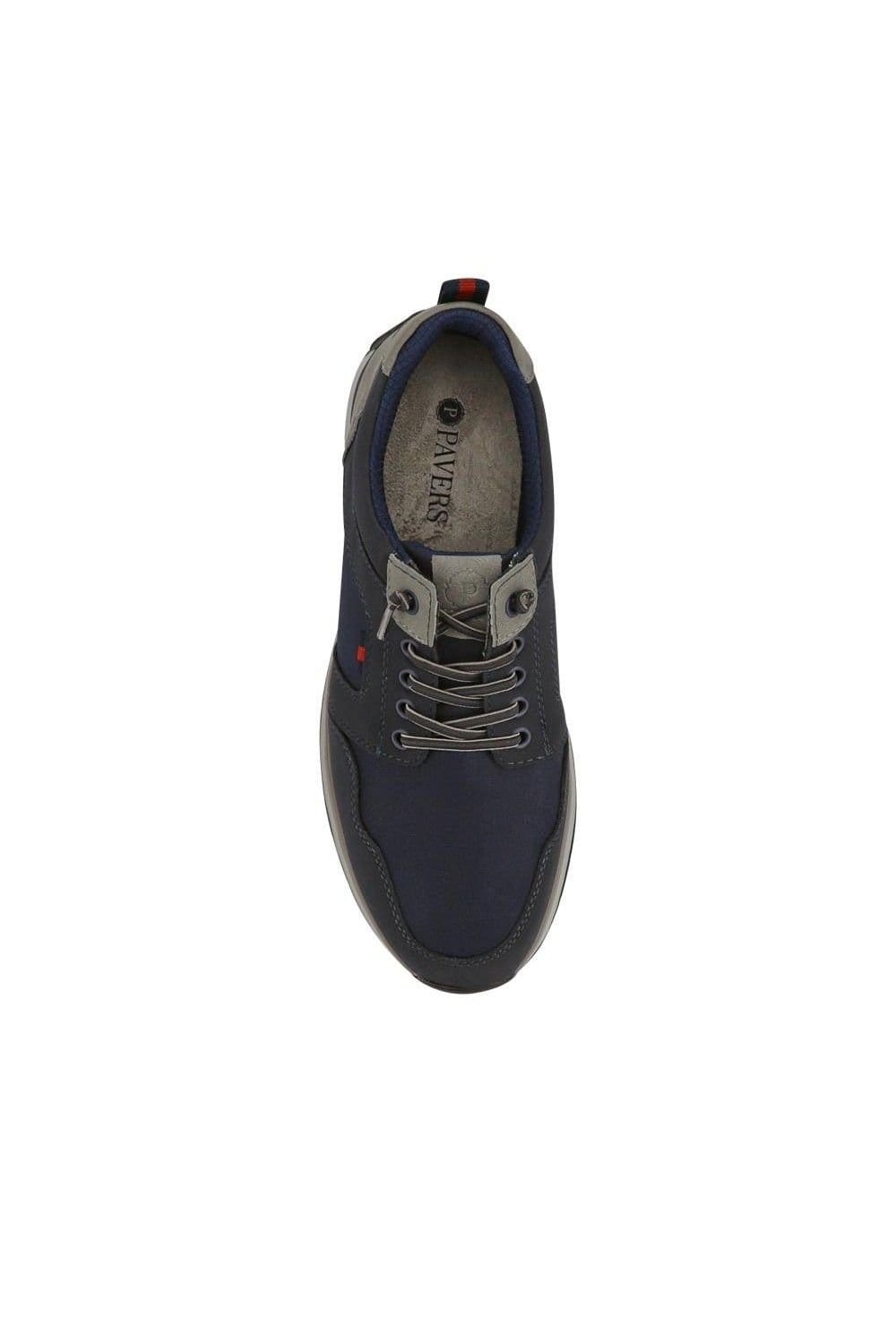 Pavers Pavers Men's Wide Bungee-Laced Slip-On Shoes in Navy - 4