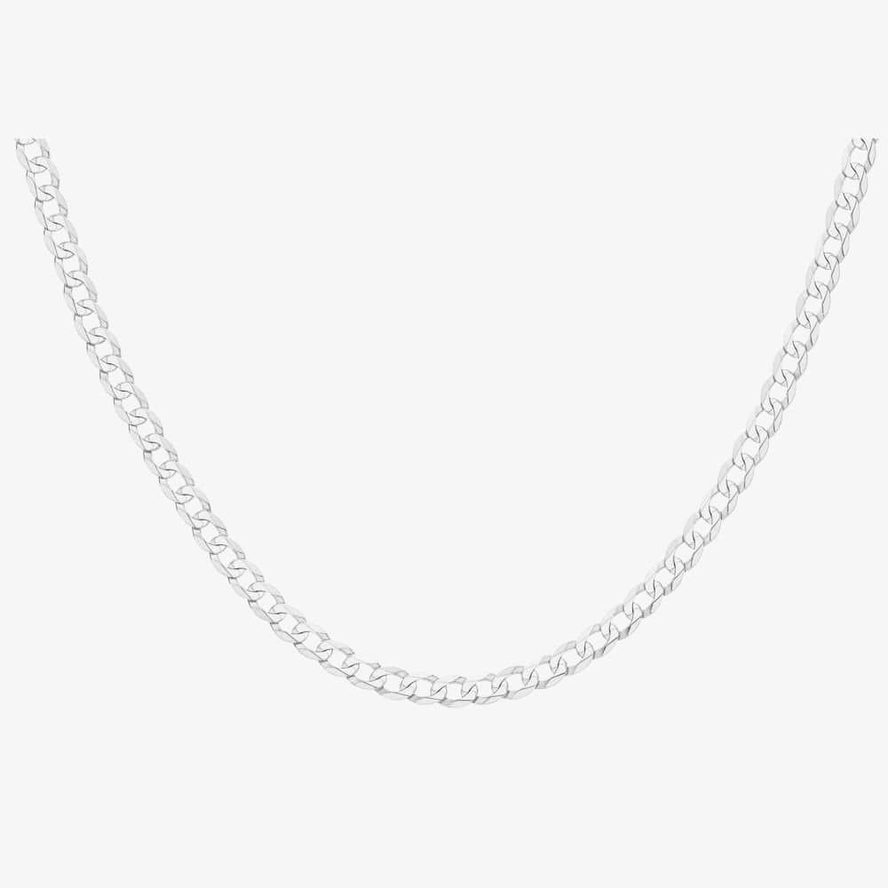 T.H.Baker T.H.Baker Men's Sterling Silver Flat Curb Chain 61cm 8.13.6367