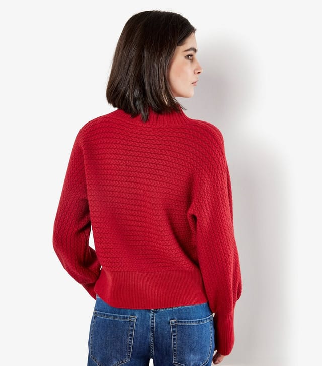 Apricot Women's Red High Neck Batwing Sleeve Jumper Apricot New Look - 3