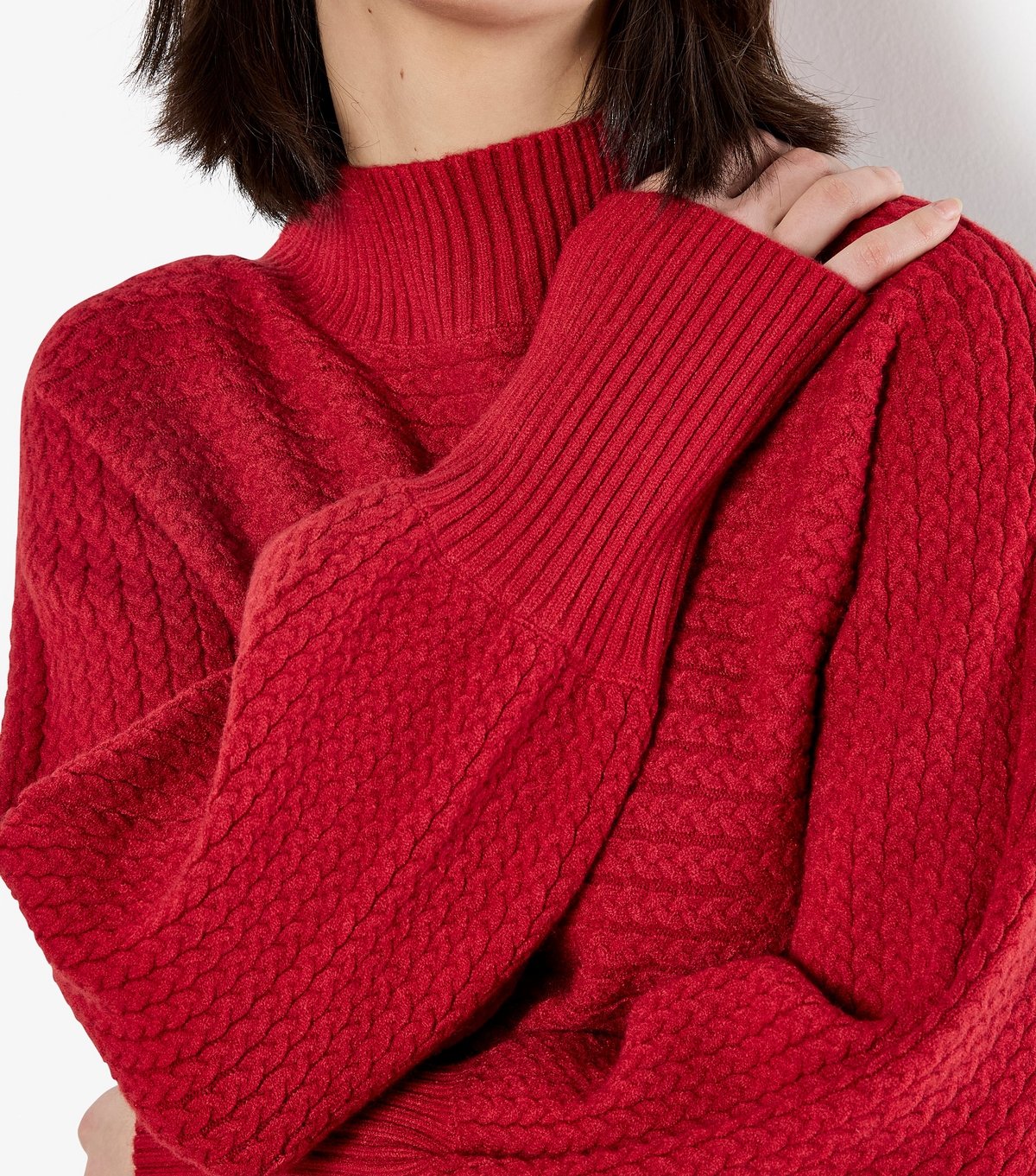 Apricot Women's Red High Neck Batwing Sleeve Jumper Apricot New Look - 4