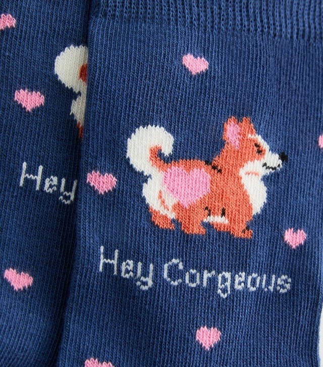 New Look Navy Hey Corgeous Socks New Look - 2