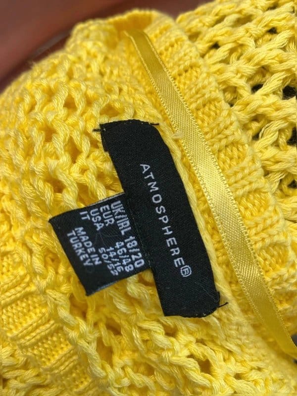 Atmosphere Gorgeous atmosphere Yellow crochet jumper summer vibe uk XL LG238 - 1