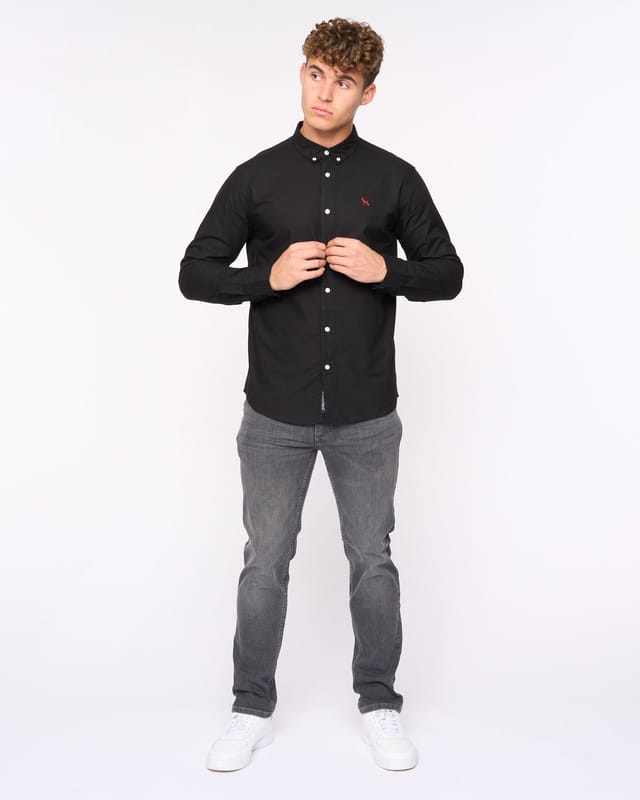 Bewley&Ritch Bewley&Ritch Men's Chatmen Slim Fit Oxford Shirt in Black - 2