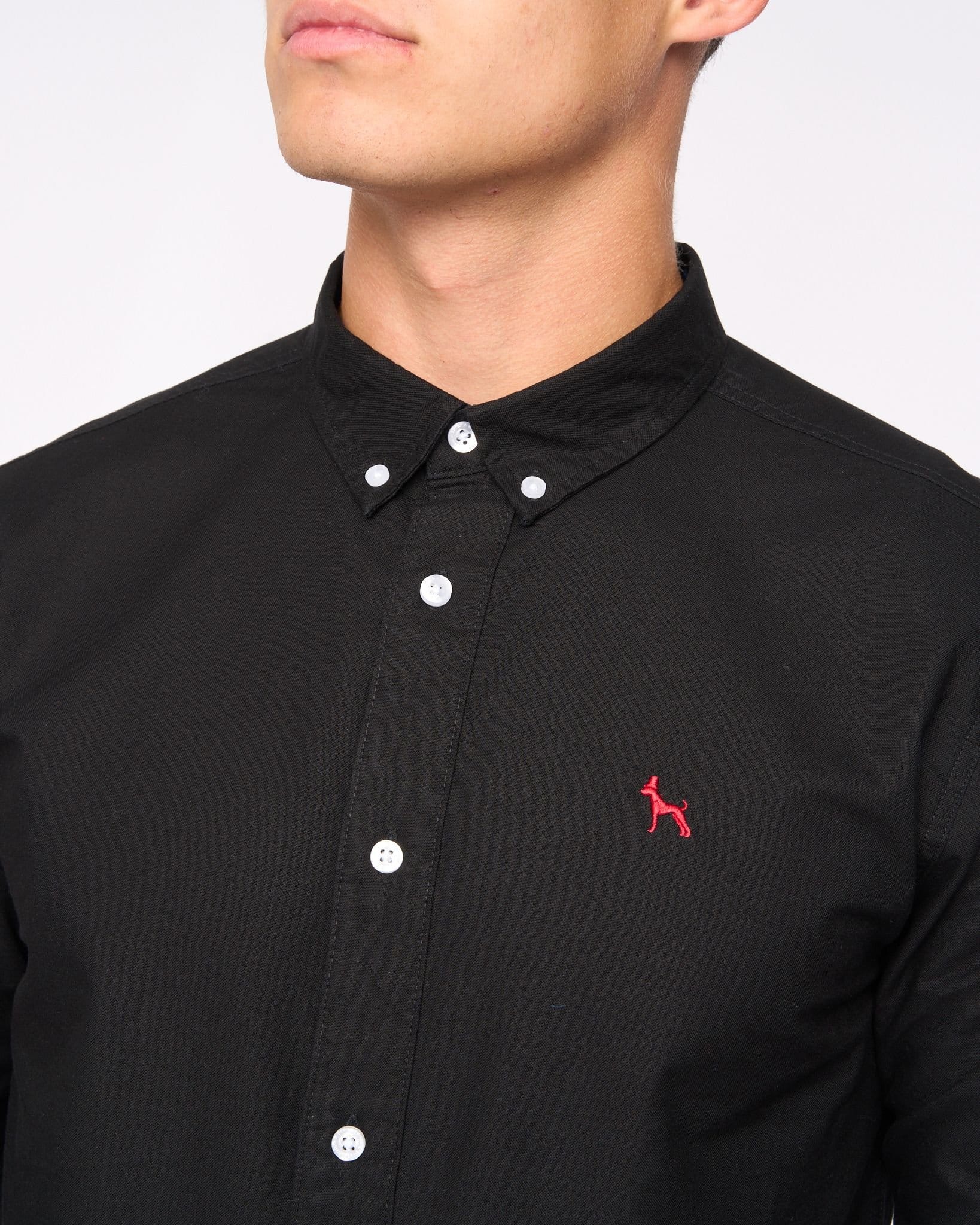 Bewley&Ritch Bewley&Ritch Men's Chatmen Slim Fit Oxford Shirt in Black - 4