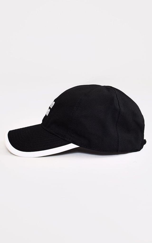 EGO Contrast Logo Detail Baseball Cap In Black, Women's Size UK 0 - 2