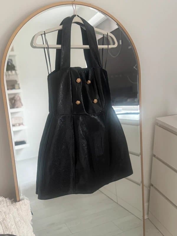 ASOS Asos Luxe range Black Faux Leather croc