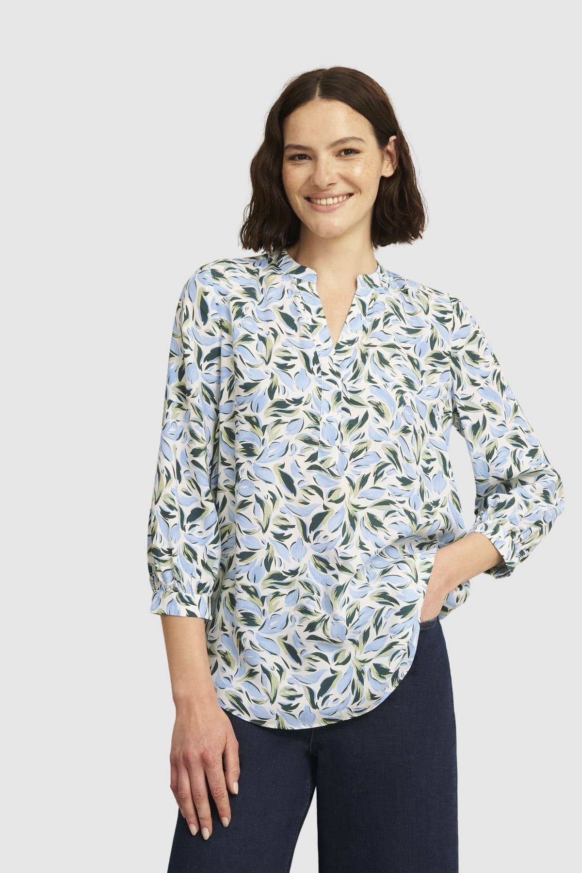 Hobbs London Hobbs London Women's Essie Floral Print Blouse in Cool White