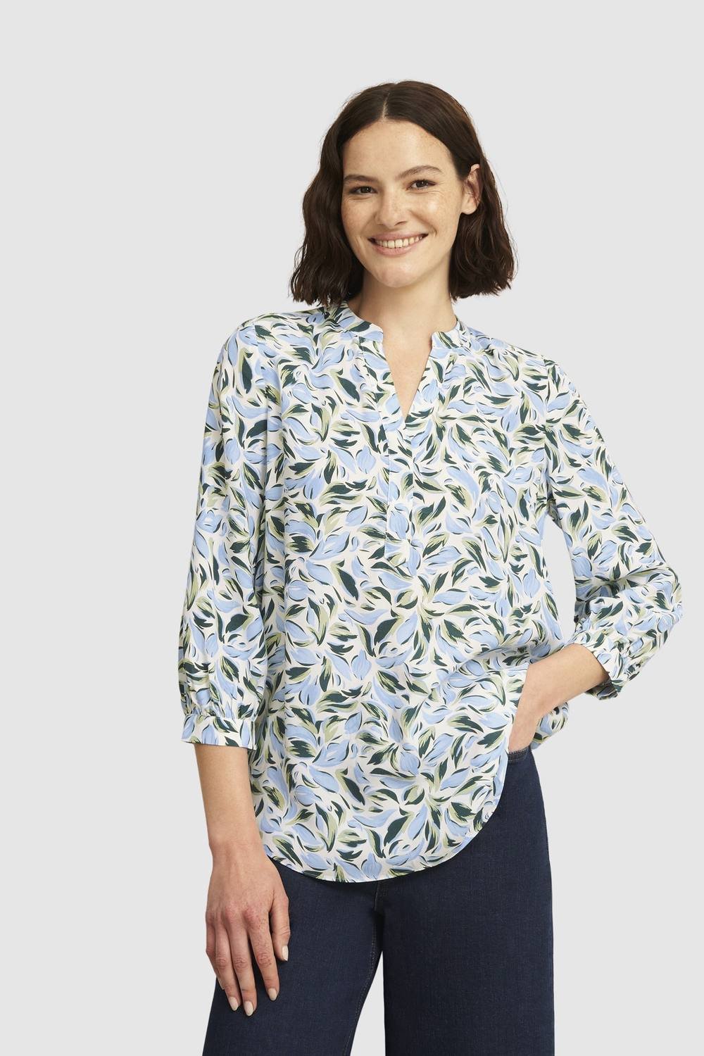 Hobbs London Hobbs London Women's Essie Floral Print Blouse in Cool White - 2