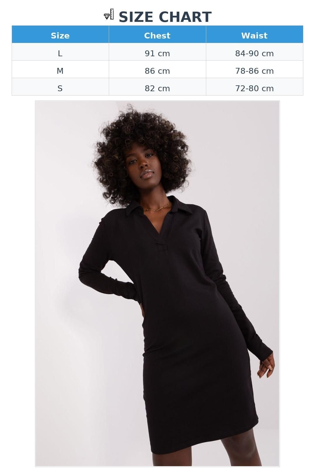Love Lace Love Lace Women's Everyday V Neck Long Sleeve Fitted Dress in Black - 4