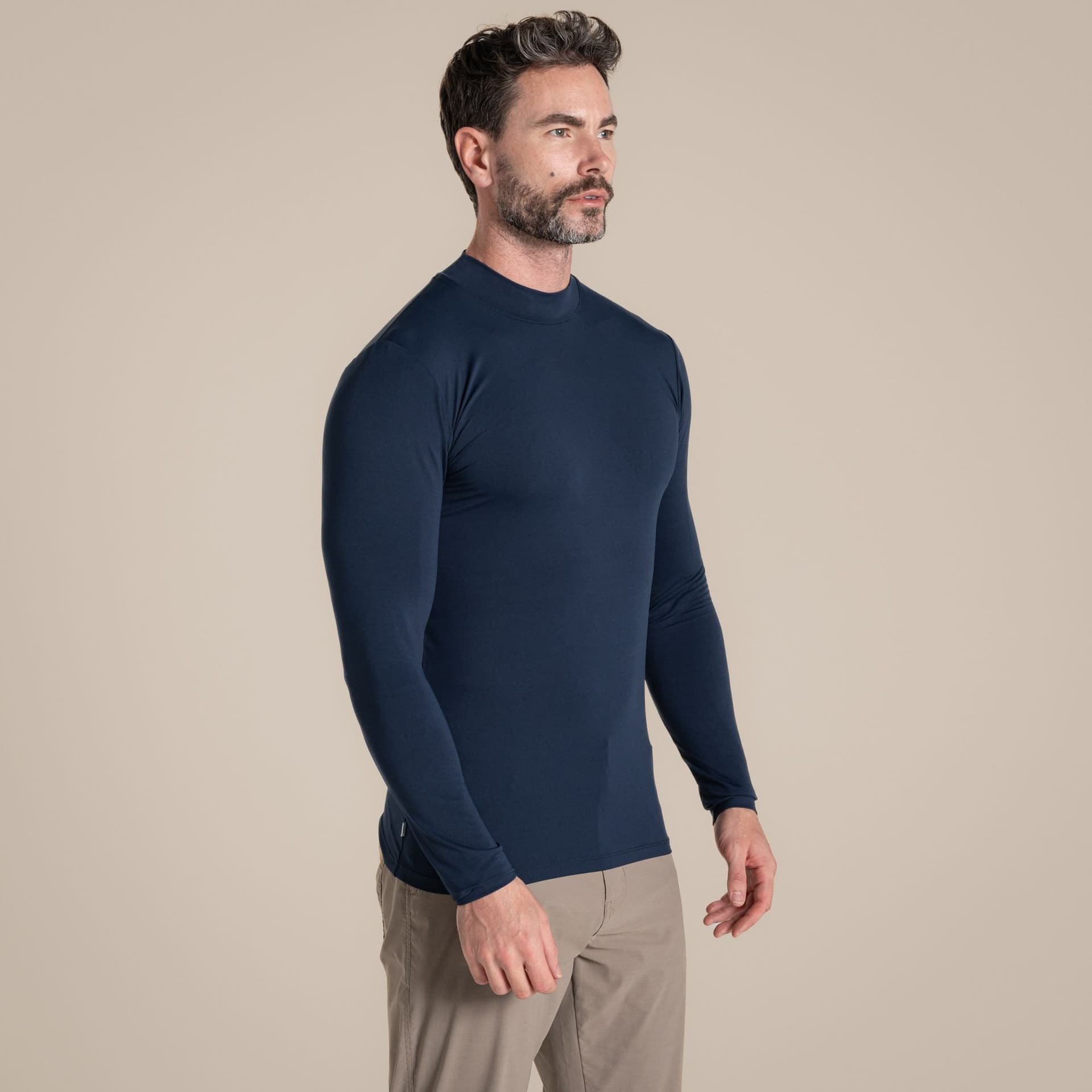 Craghoppers Craghoppers Navy Long Sleeve Golf Mock Neck Top