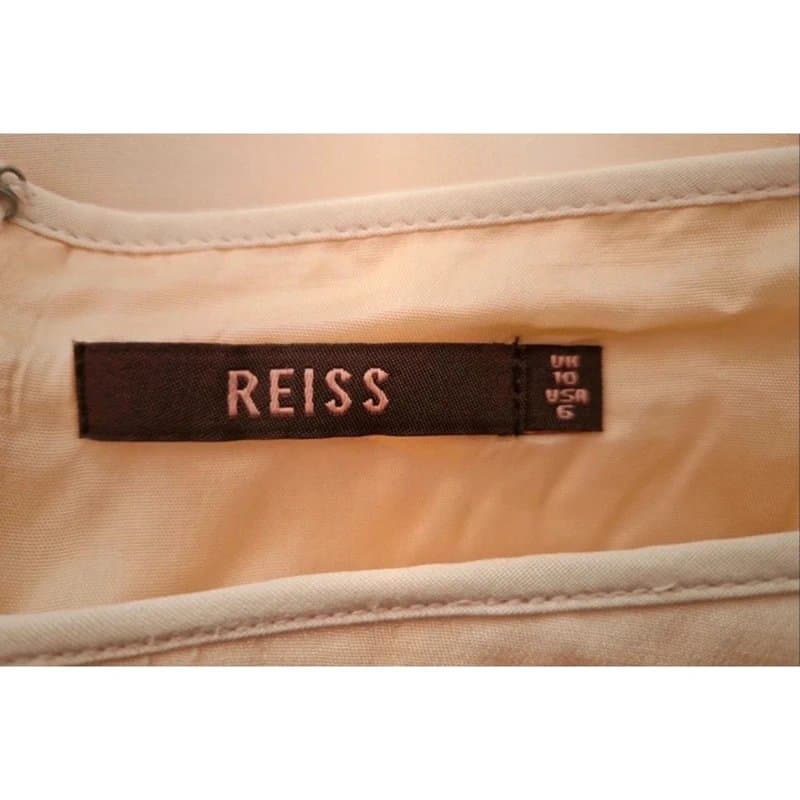 Reiss Reiss short sleeve side drape silk midi dress UK size 10