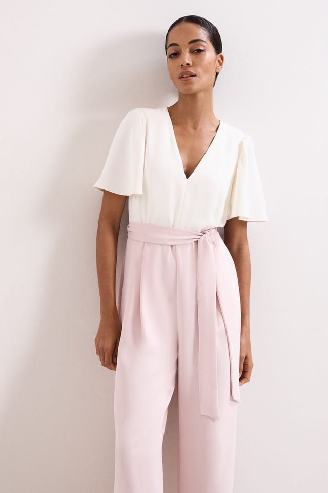 Phase Eight Phase Eight Women's Kallie V-Neck Wide Leg Jumpsuit - 3