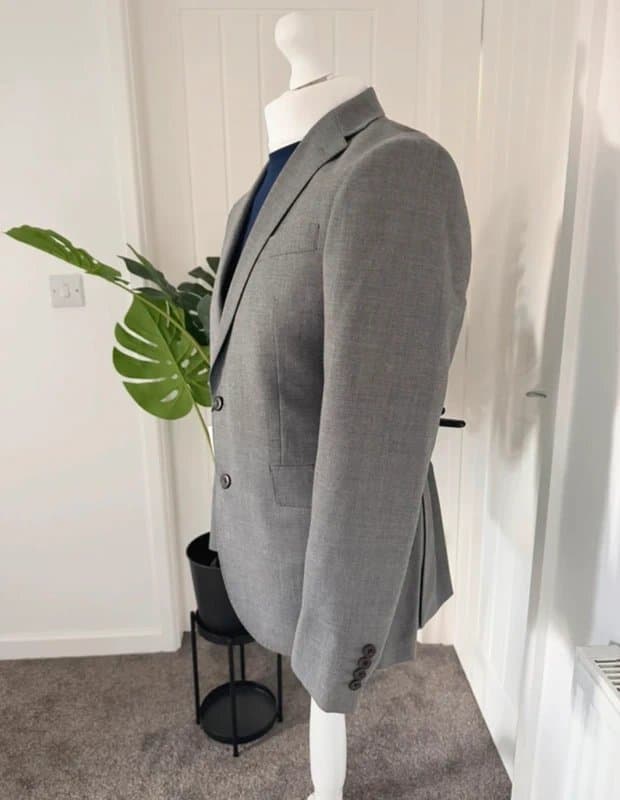 John Lewis John Lewis Light Grey Summer Blazer Size 40R Light Grey Wedding Summer Party Work