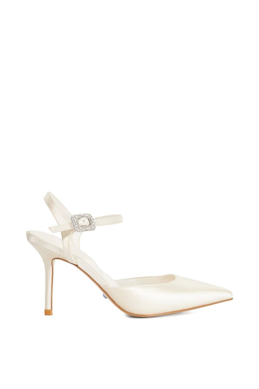 Dune London Dune London Women's Wide Fit 'Celebrant' Court Shoes in White - 4