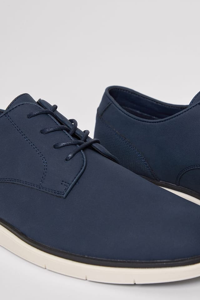 Threadbare Threadbare Men's Faux Suede Derby Shoes in Navy - 3
