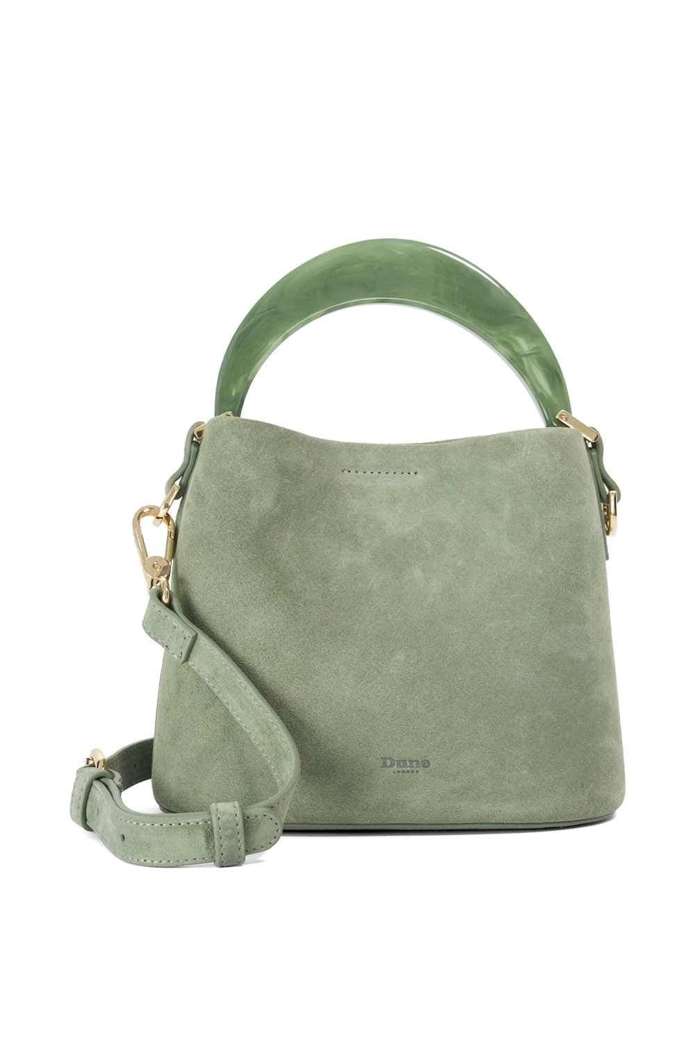 Dune London Dune London Green Suede Shoulder Bag