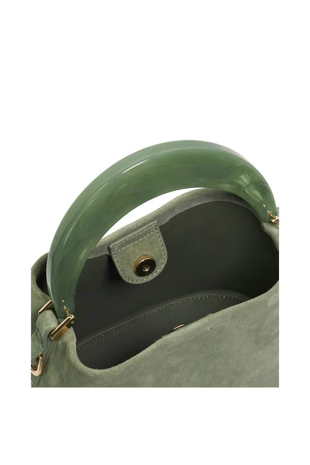 Dune London Dune London Women's 'Dharla' Suede Shoulder Bag in Green - 3