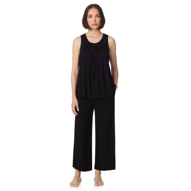 DKNY DKNY Women's Crew tank & crop pant pyjama sleep set in black - 3