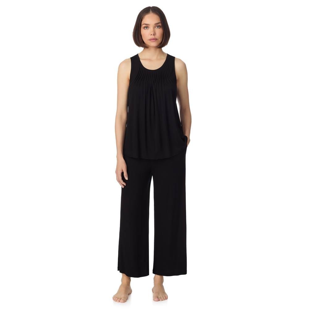 DKNY DKNY Women's Crew tank & crop pant pyjama sleep set in black - 4