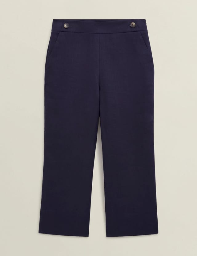 Hobbs London Hobbs London Women's Josephine High Waist Culotte Trousers in Dark Navy - 2