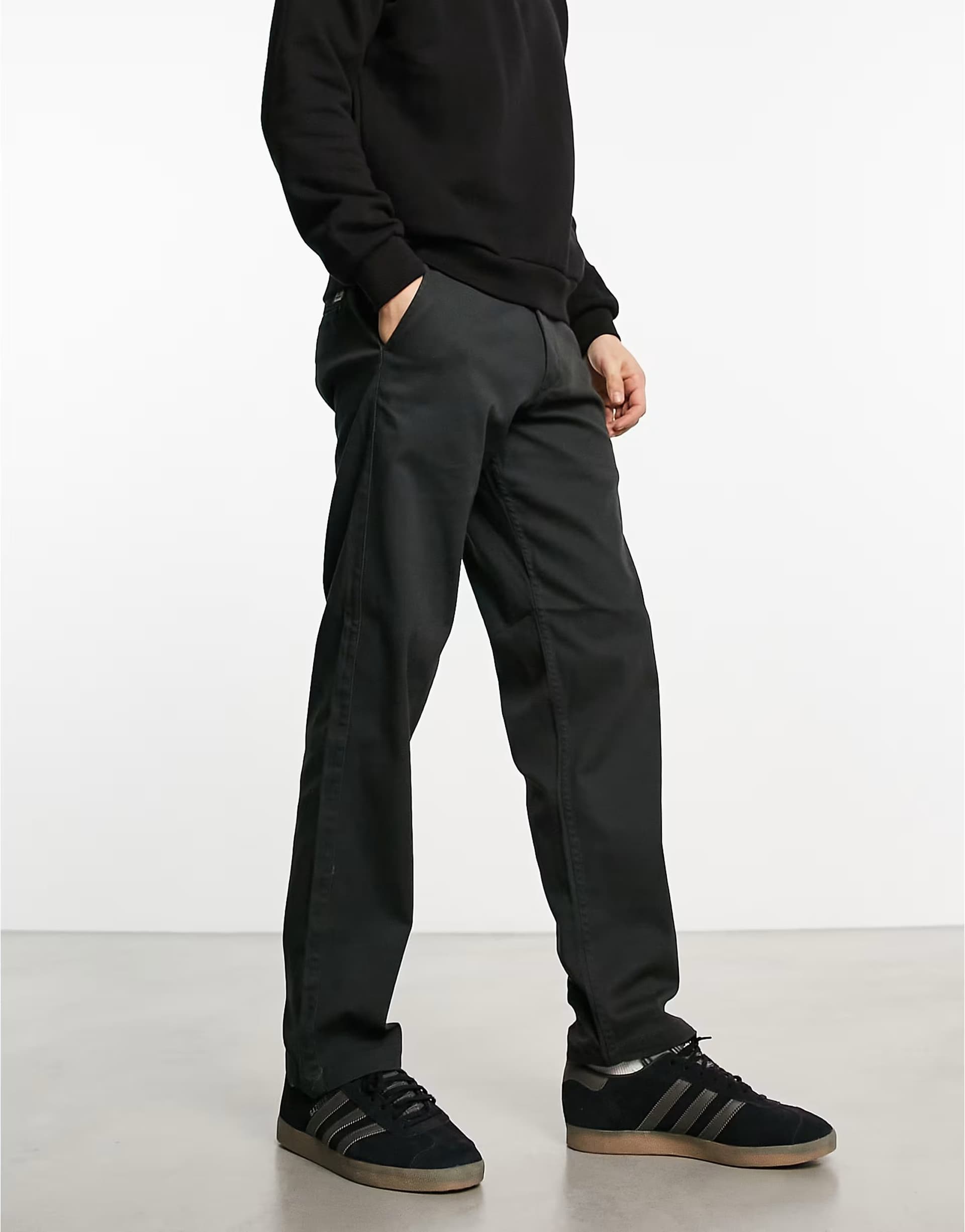 ASOS Jack & Jones Intelligence kane loose fit chino in black