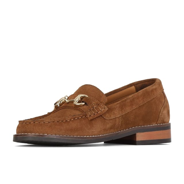 Moretta Moretta Women's Rosa Suede Loafers in Tan - 3