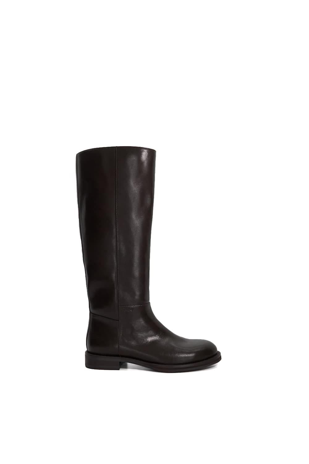Dune London Dune London Women's 'Tova' Leather Knee High Boots in Brown