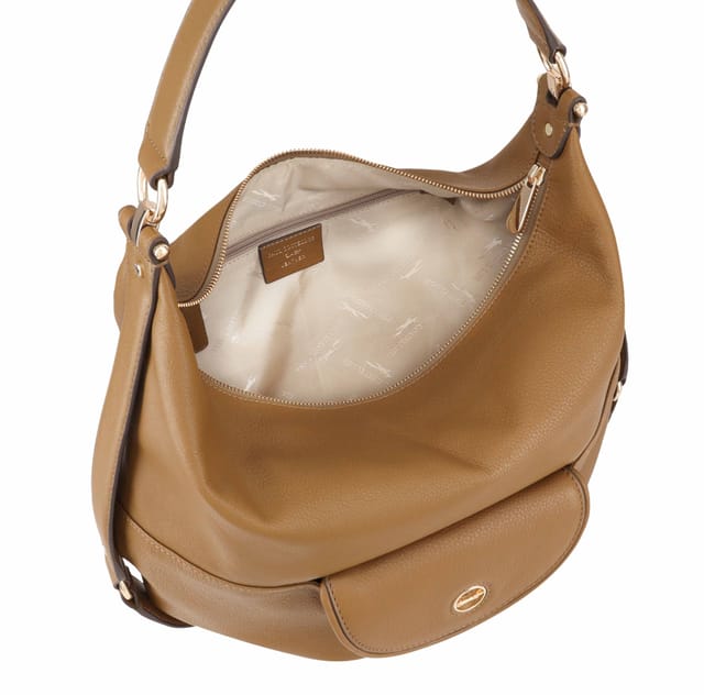 Paul Costelloe Paul Costelloe Women's Baboso Leather Shoulder Bag in Tan - 3