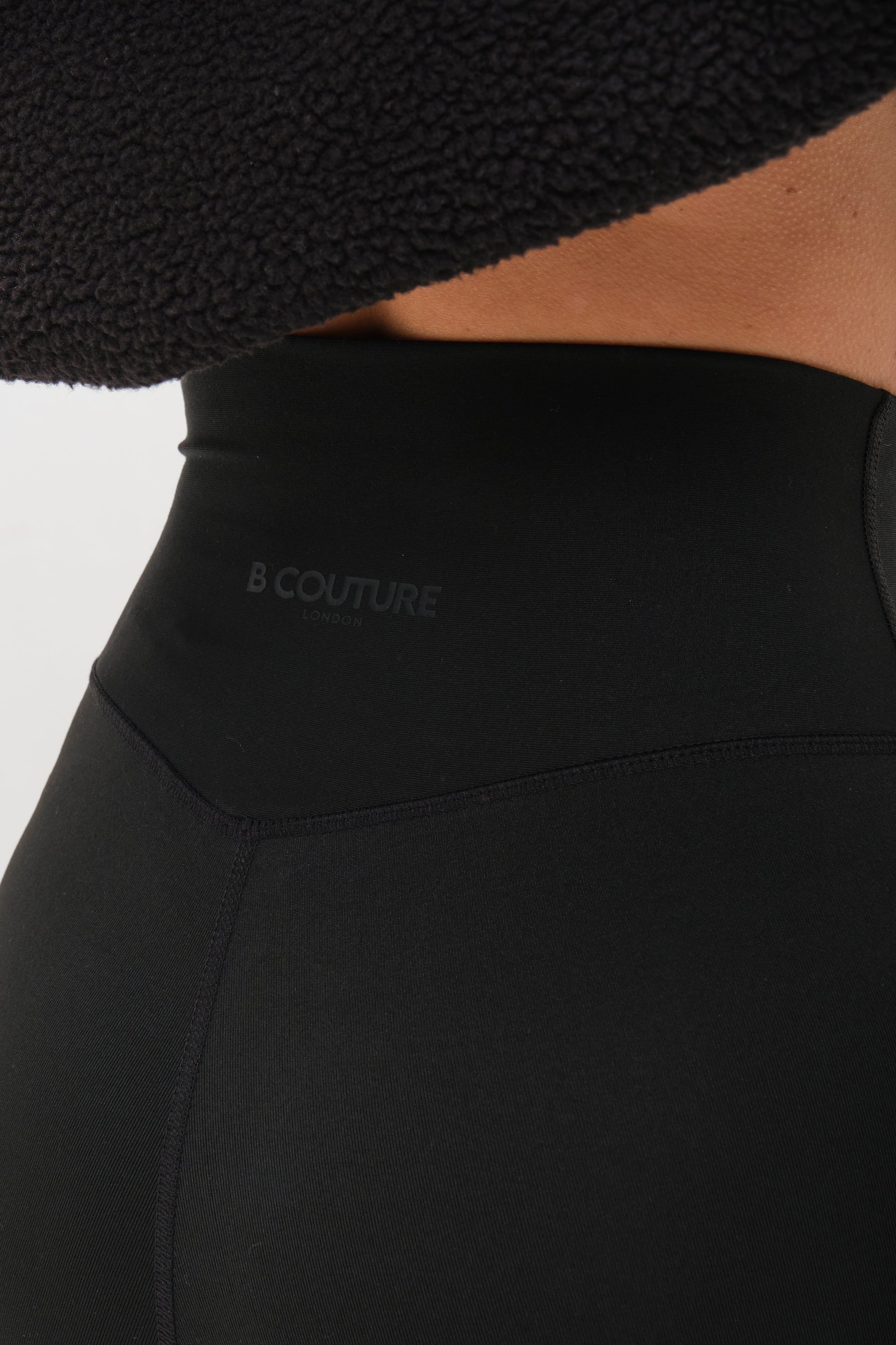 BCouture BCouture Women's Sherpa Fleece Hoodie & Leggings Set in Black - 4