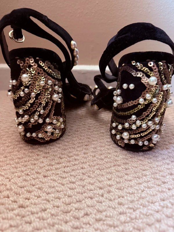 ASOS ASOS black block heel with embellishments- size 5 - 1