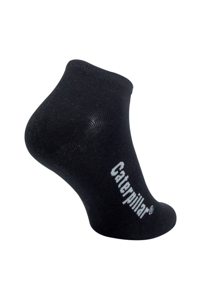 CAT CAT Men's 5 Pack Cotton Rich Trainer Work Socks in Black - 3
