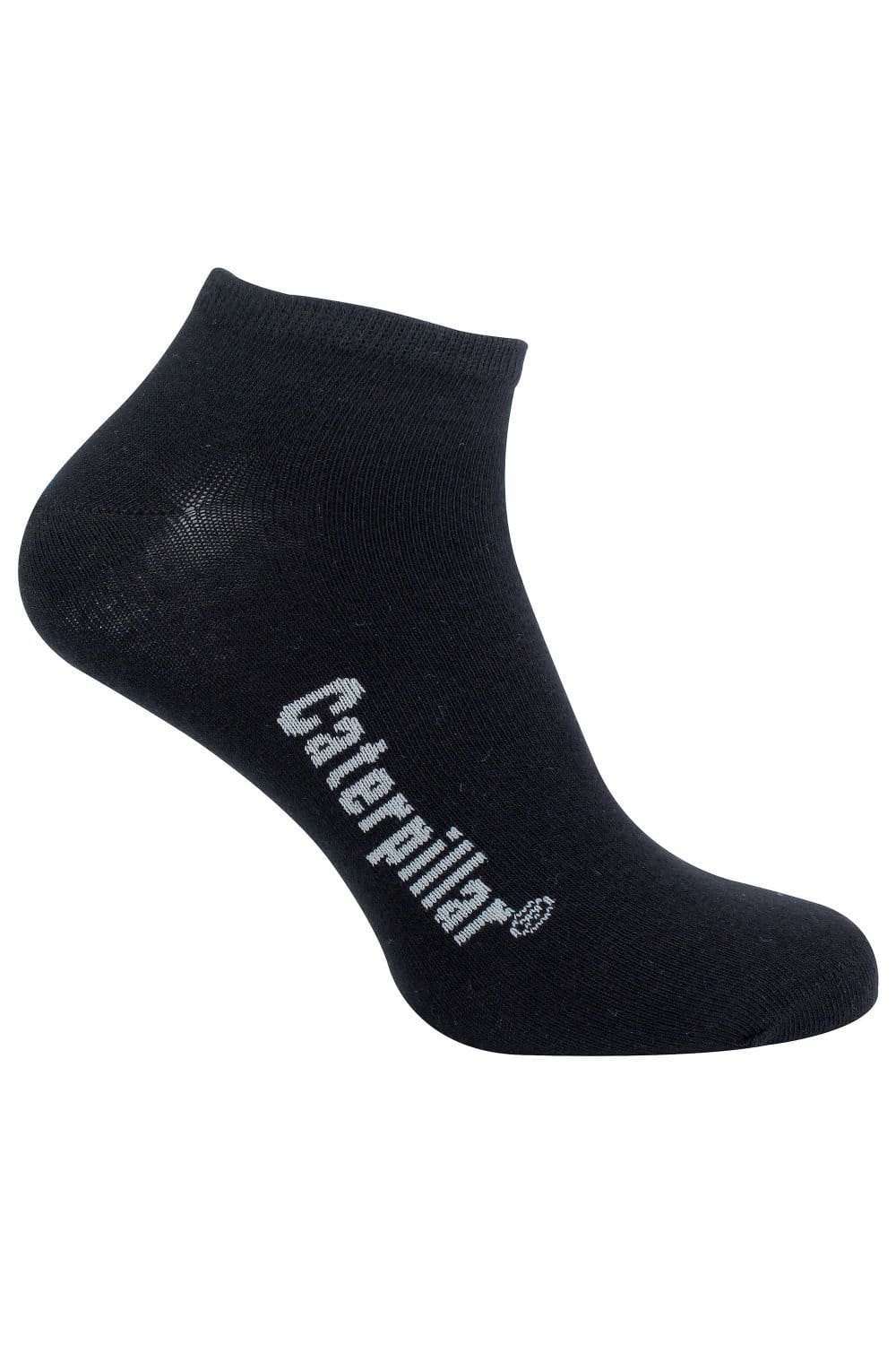 CAT CAT Men's 5 Pack Cotton Rich Trainer Work Socks in Black - 4