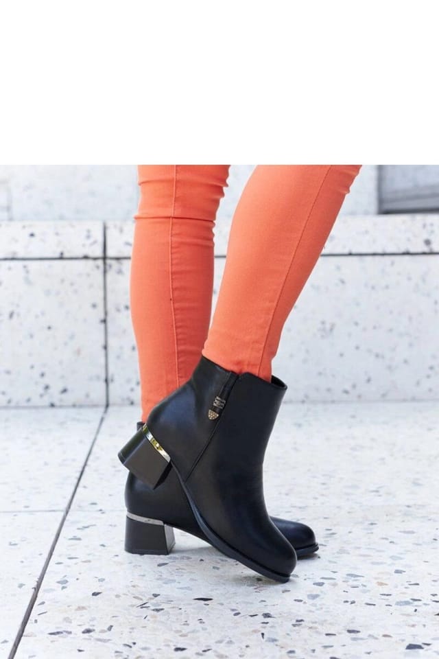 Love Lace Love Lace Women's Insulated Stiletto Heel Boots with Zircon Detail & Zipper in Black - 2
