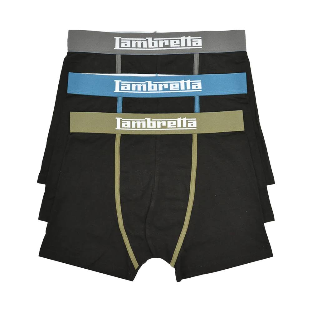 Lambretta Lambretta Men's Classic Boxer Shorts (Pack of 3) in Black - 2