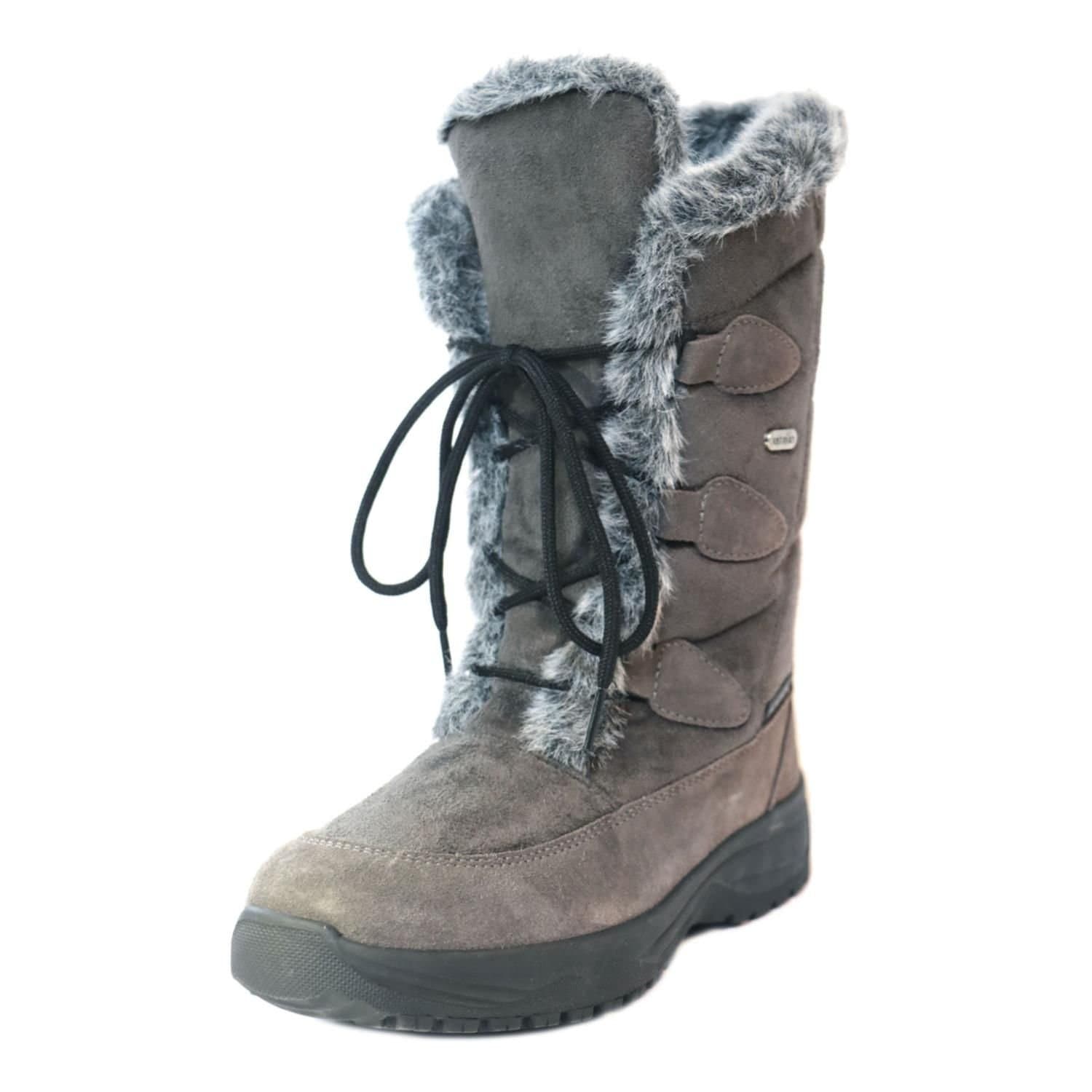 Mammal Mammal Women's 'Oribi2' Mid-calf Winter Boots with Flip-over Ice Grips in Grey