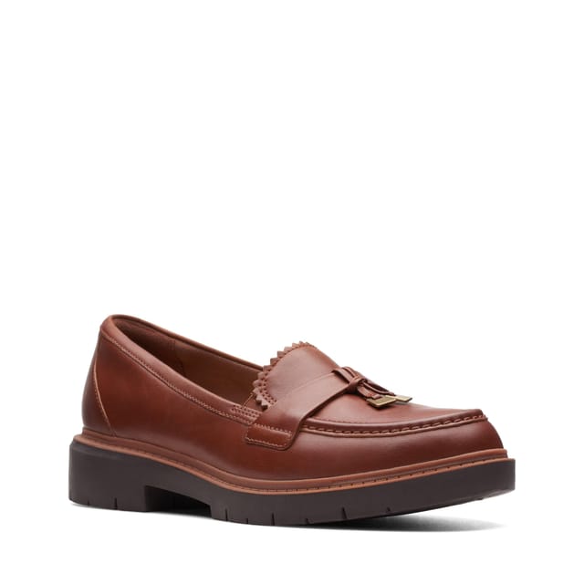 Clarks Clarks Women's Westlynn Bella Tan Leather Loafers in Brown - 2