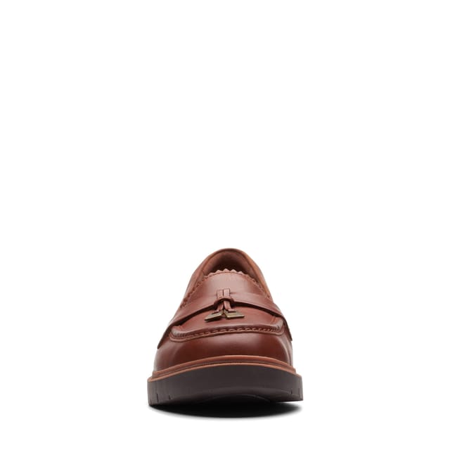 Clarks Clarks Women's Westlynn Bella Tan Leather Loafers in Brown - 3